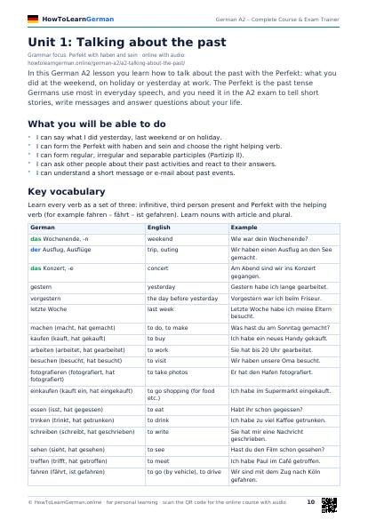 German A2 course PDF – preview page 2