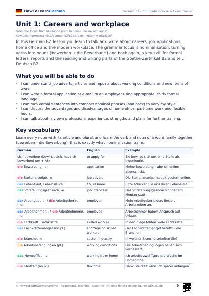 German B2 course PDF – preview page 2